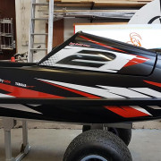 Black Jet-ski with custom graphics