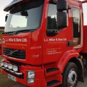 L.J Millar branded lorry