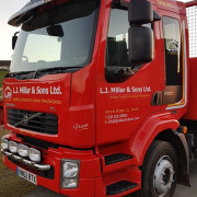 L.J Millar branded lorry