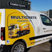 Van with Multicrete branding